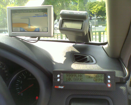 GPS and Scangauge in my car