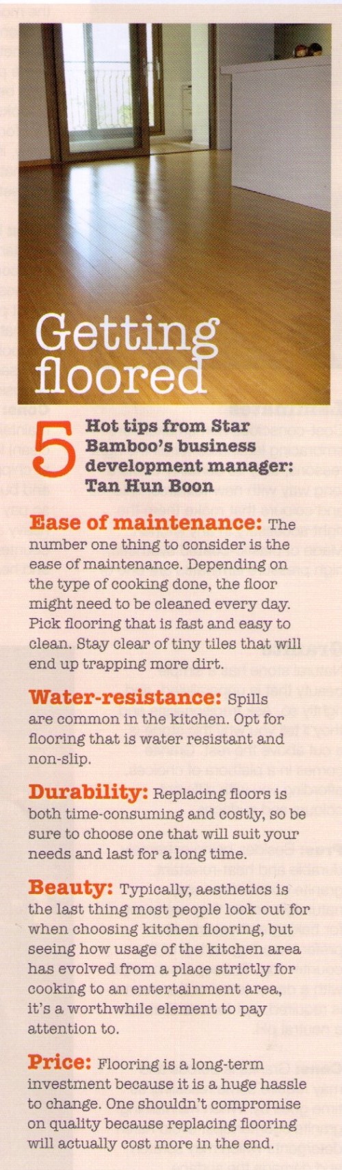 Getting floored - 5 hot flooring tips